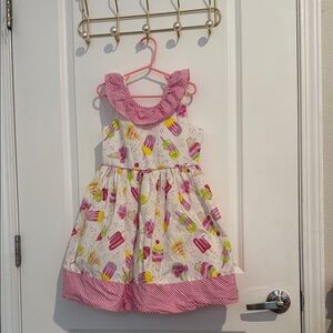 Pink and White Kids Dress